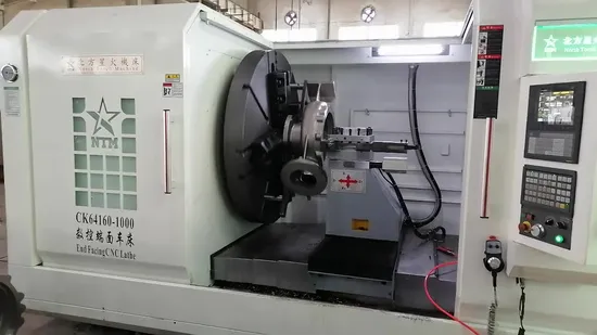 Machine de tour horizontale professionnelle en Chine pour faire face à la fois au PEHD et à la bride métallique